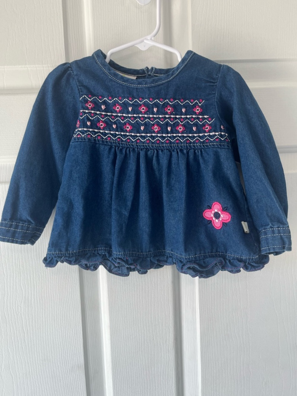 Duck Duck Goose Toddler Girl Floral Denim Top
